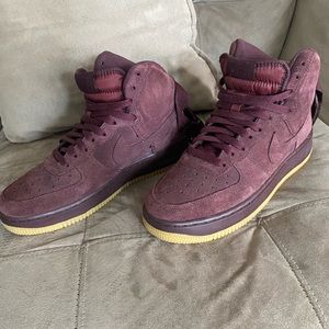 Burgundy Suede Nike Airs